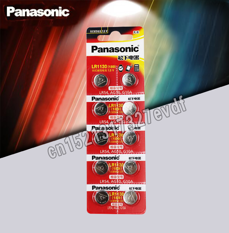 Pile Alcaline Panasonic 1,5V LR1130 / V10GA / LR54 / 189 / AG10