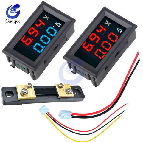 Mini Digital Voltmeter Ammeter DC 0-100V /DC 7-110V 50A Panel Amp Volt Voltage Current Meter Tester 0.28