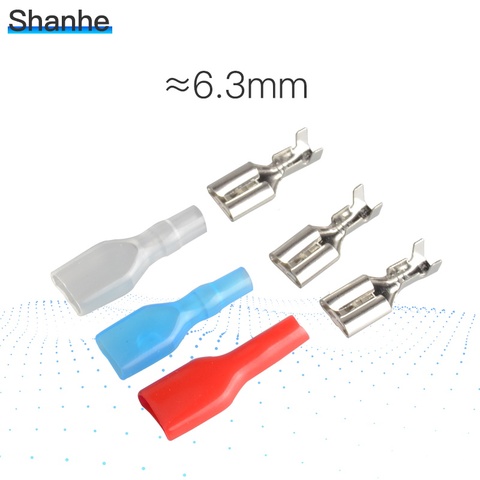 shanhe 6.3mm Crimp Terminal 50 Female Spade Connector with 50 Case ► Photo 1/6