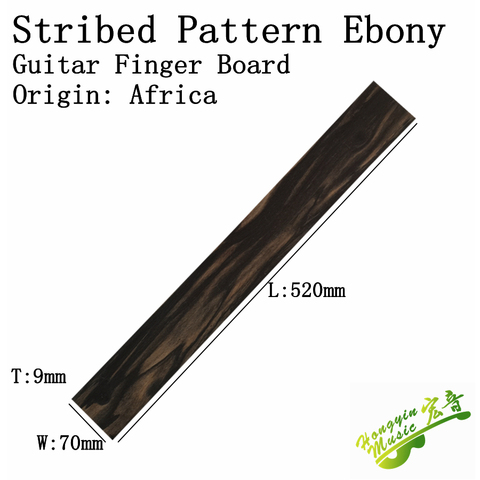 African Striped Pattern Ebony For Classical Guitar Electric Guitar Acoustic Guitar Ukulele Fingerboard DIY Guitar Fretboard ► Photo 1/6