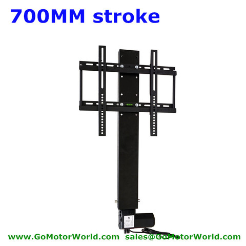 TV lift lifter motor TV lift stands system 700mm 28 inch stroke 110-240V AC input with remote and controller and mounting parts ► Photo 1/6