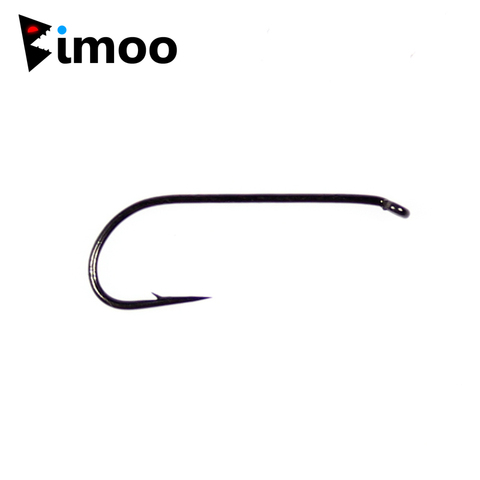 Bimoo 100PCS #8 #12 #20 Dry Fly Hook Japan Strong & Sharp Dry Fly Tying Hooks Black Nickle for Trout Fishing ► Photo 1/1