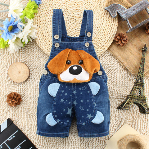 IENENS Summer 1PC Kids Baby Boys Clothes Clothing Short Trousers Toddler Infant Boy Pants Denim Shorts Jeans Overalls Dungarees ► Photo 1/6