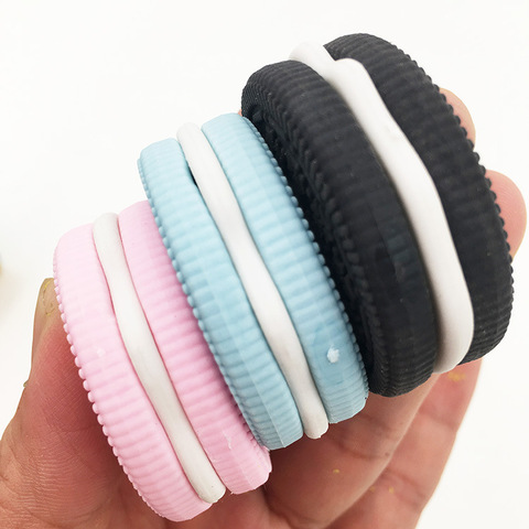 1PCS Cute Kawaii Creative Biscuit Eraser Cookie Rubber Stationery School Supply Novelty Lovely Oreo Macaron Cake Eraser ► Photo 1/4