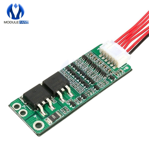 5S 15A Li-ion Lithium Battery BMS 18650 Charger Protection Board Circuit Short Current Overcharge Cell Protection Module Wire ► Photo 1/6