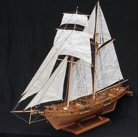 NIDALE model Free shipping Scale 1/96 Classics Antique Harvey Battleship wooden model kits HARVEY 1847 wooden Sailboat model ► Photo 1/5