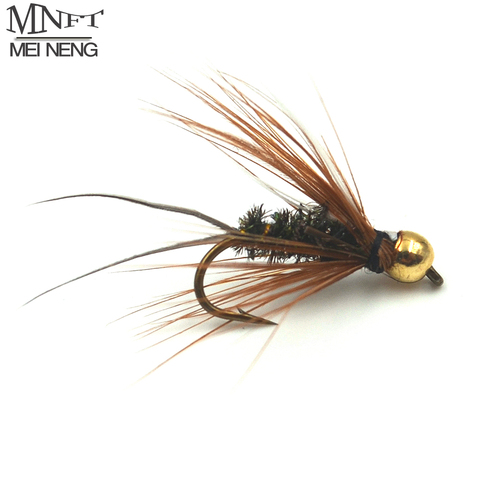 MNFT 10PCS 10# Brass Golden head Trout Grayling Fishing Flies Wet Fly Bead Head Prince Nymph ► Photo 1/4