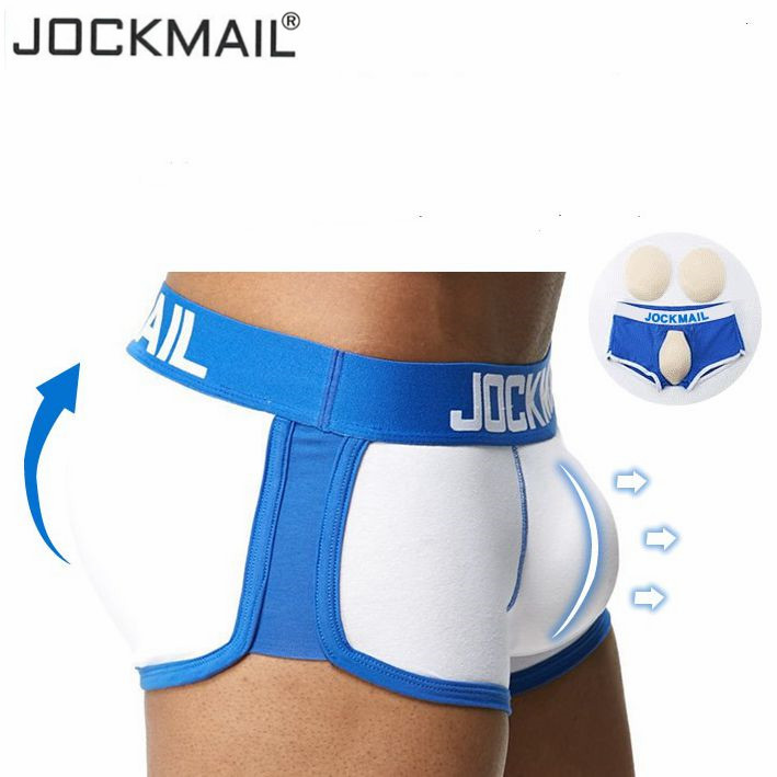 Men Underwear Cup Padded Bulge Pouch Boxer Briefs Butt Lift Enhancer Underpants