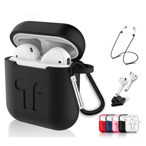 Soft Silicone Case For Airpods For Air Pods Shockproof Earphone Protective Cover Waterproof for iphone 7 8 Headset Accessories ► Photo 1/6