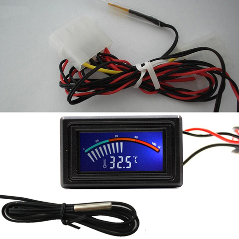 Digital pointer Temperature LCD Regulator Temperature Controller Thermocouple gauge for computer car fridge air condition ► Photo 1/6
