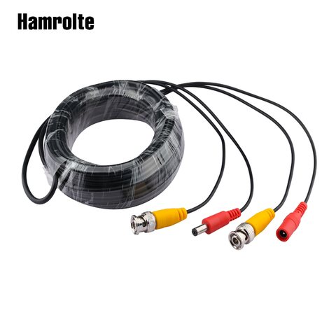 Hamrolte BNC Cable 50m/40m/30m/20m/10m/5m CCTV Power Video BNC+DC Plug Cable For AHD /TVI /Analog CCTV Camera Surveillant System ► Photo 1/3