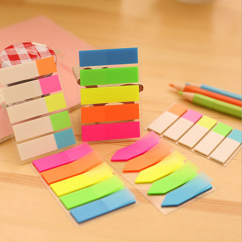 Cute Sticky Notes Post adhesive It Office School Supply Scratch Stationery Rainbow Memo Pad Index Notepad sketchbook planner ► Photo 1/6