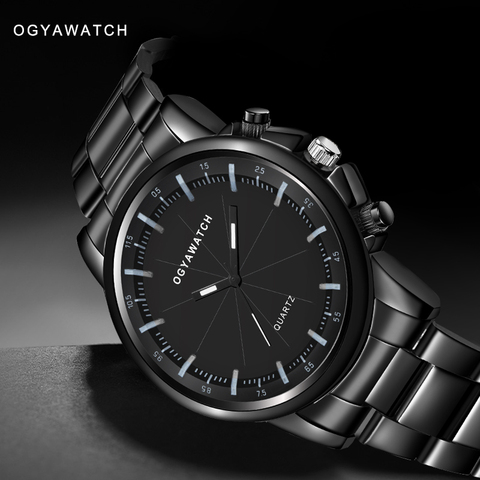 Mens Watches Top Brand Luxury Men's Watch Men Stainless Steel Fashion Sport Watch Quartz Business Watch Clock relogio masculino ► Photo 1/6