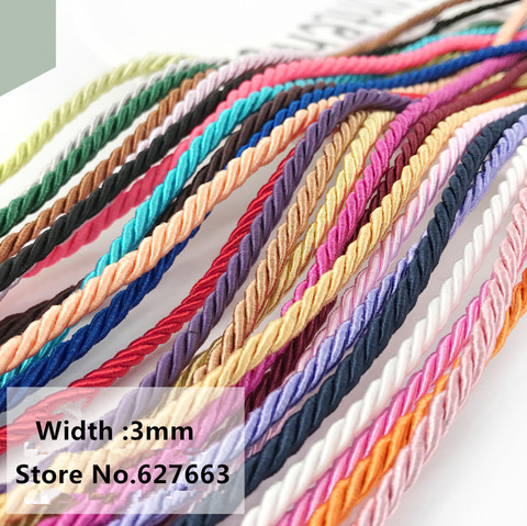 3mm diameter Twisted Rope Three Strands of Cord for Cushion Pillow Bag Sofa Chair Decorative Accessories 10yards/lot ► Photo 1/3
