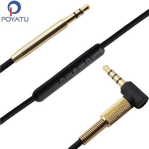 Copper OCC Aux Cable for Meizu HD50 Headphones Replacement  Audio Cables Cord With Mic Volume Control For iPhone Android Samsung ► Photo 1/6