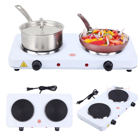 Portable 2000W Electric Double Burner 110V Hot Plate Heating
