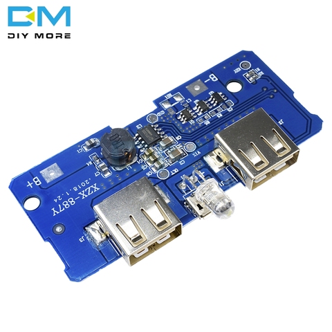 5V 2A Power Bank Charger Module Charging Circuit Board Step Up Boost Power Supply Module 2A Dual USB Output 1A Input Micro ► Photo 1/1