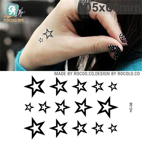Body Art waterproof temporary tattoos for men women classics 3d star design flash tattoo sticker Free Shipping HC1008 ► Photo 1/1