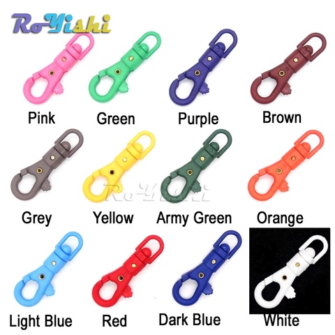 12pcs/pack 1/4'' Swivel Snap Colorful Plastic Hook For Weave Paracord Lanyard Buckles Backpack Webbing ► Photo 1/6