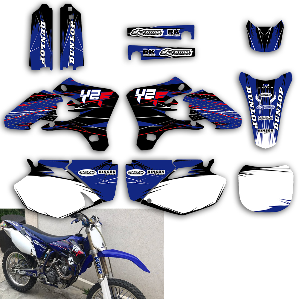 YAMAHA YZ YZF WR BACKGROUNDS NUMBER BOARD GRAPHICS 85 125 250 450 