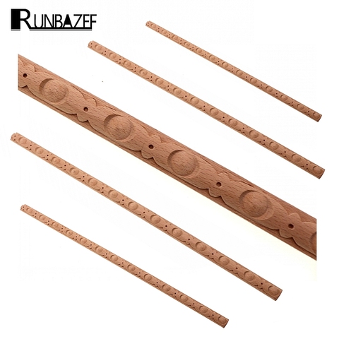 RUNBAZEF Wooden Solid Wood Lines Furniture Stickers Edge  Box Carved Ornaments Vintage Home Decor Craft Miniaturas Figurine ► Photo 1/6
