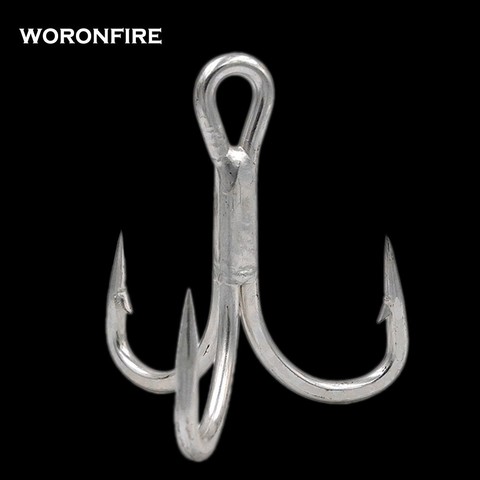 10pcs/bag Thicker Treble Hooks 3/0# 2/0# 1/0# High Carbon Steel Corrosion Protection Strong Pull Fishing Hook For Big Fish ► Photo 1/6