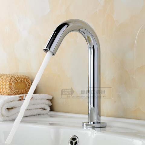 2015 New Arrival Real No Torneira Banheiro Tap Sink Fully-automatic Copper Basin Sensor Faucet Single Cold Counter Induction ► Photo 1/1