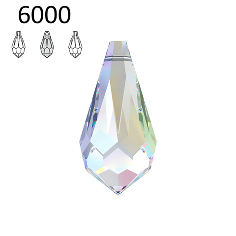 (1 piece) 100% ORIGINAL crystal from Swarovski 6000 teardrop pendant made in Austria loose beads rhinestone DIY jewelry making ► Photo 1/6