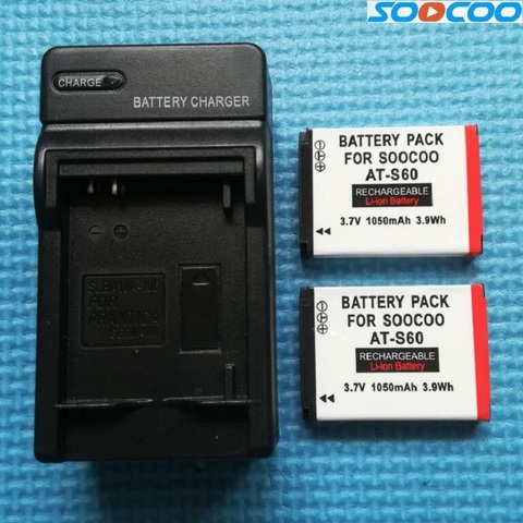 Original SOOCOO S80/S70/S60/S60B Action Camera Accessories 1050mAh Battery with Charger For S60 S60B S70 Sport Camera Clownfish ► Photo 1/6