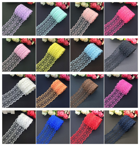 10yards/lot 45mm Wide Bilateral Handicrafts Embroidered Net Lace Trim Ribbon Wedding/Birthday/Christmas Decorations ► Photo 1/1