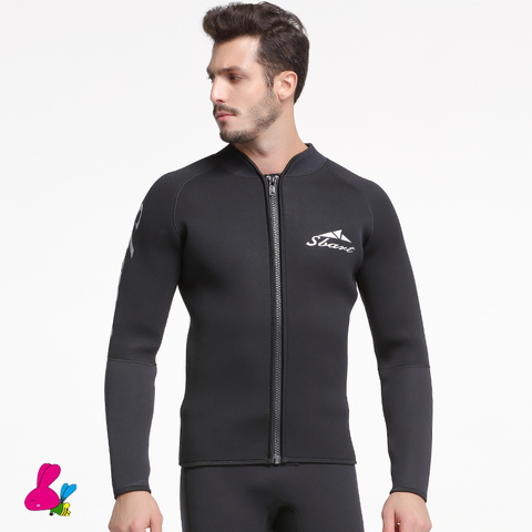 2022 Men's wetsuit jackets 3mm neoprene Long Sleeved Jumpsuit Scuba Dive Wet Suit Top Winter Swim Warm Surf Upstream ► Photo 1/4