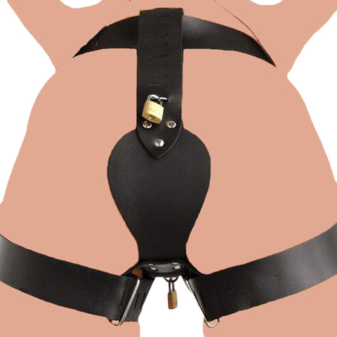 Faux Leather Female Chastity Belt and Leg Belts BDSM Bondage Restraints Kit Fetish Bondage Restraints Adult Games for Women ► Photo 1/6