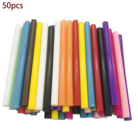 50 Pcs Color Glue Sticks For Small Electric Glue Gun Craft Album Repair DIY Mix Color Vintage Sealing Wax Colored Glue Stick ► Photo 1/6