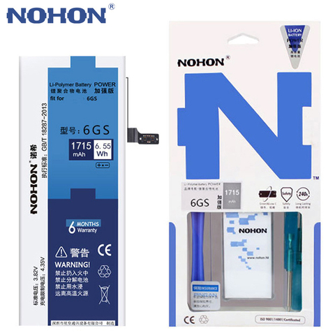 NOHON Original Battery For iPhone 6 S 6S 5 5S 5C SE 5SE iPhone5 iPhone6 iPhone5S iPhone5C iPhone6S iPhoneSE Replacement Tools ► Photo 1/6