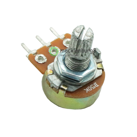 5 pieces. 50K Ohm 3PIN 3 pin 3 Terminal Linear Cone rotary potentiometer 50KB B50K pot ► Photo 1/4