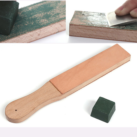 WUTA Knife Sharpener Leather Sharpening Strop Tool Razor Polishing Board with Compound Fine Grinding Polishing Paste ► Photo 1/4