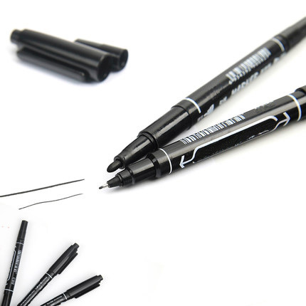 Small Two-Headed Marker Pen Waterproof Garden Fadeless Black Ink Token Pen Gardening Plant Labeling Stationery Supplier 1pcs ► Photo 1/3