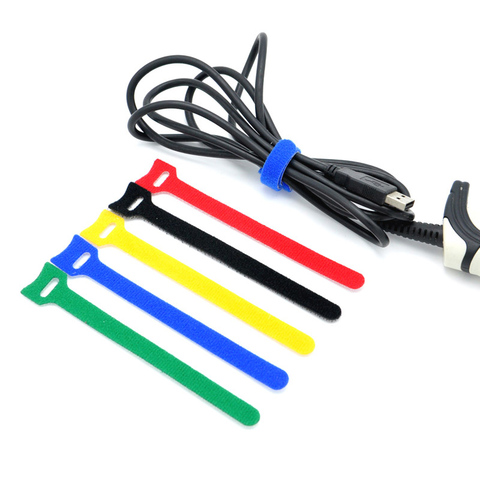 20PC T-type Adhesive Fastener Tape Reusable Hooks and Loops Fasteners Back To Back Cable Ties Strong Wire Harness Magic Tape Tie ► Photo 1/6