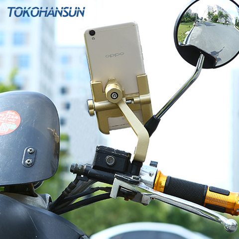 Universal For iPhone 11 pro 8 7 Plus Phone Holder Bike Bicycle Handlebar Mount Cycling Aluminum Alloy Stand Mobile Phone ► Photo 1/6