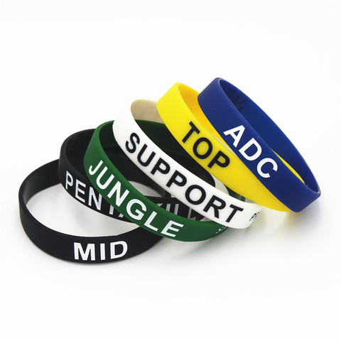 1pc Silicone Game for LOL League of Legend DOTA2 Wristband Silicone Bracelet Bangles Letters Printed Band Gits Wholesale SH040 ► Photo 1/6