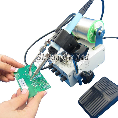 Automatic Feeding Tin Thermostatic Soldering Station F3100A 50W Multi-function Foot Soldering Machine ► Photo 1/3