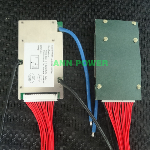 48V 30A LifePO4 battery BMS for 16S 3.2V lifepo4 cell 51.2V BMS/PCM Continuous working current 30A 1500W With balance function ► Photo 1/6