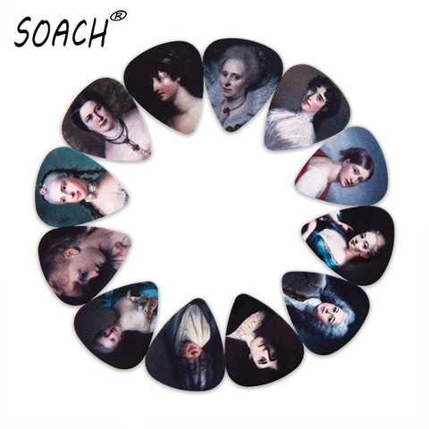 SOACH 10pcs 3 kinds of thickness new guitar picks bass Classical female image pictures High quality pick Guitar accessories ► Photo 1/3