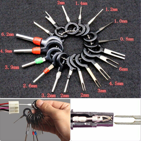 21Pcs Terminal Removal Tools Car Electrical Wiring Crimp Connector Pin Extractor Kit Car Repair Hand Tool Set Wire Plug Puller ► Photo 1/6