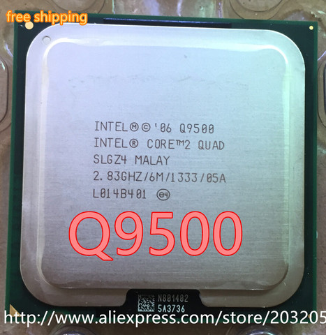 Original Intel Core 2 Quad Q9500 CPU Processor (2.83Ghz/ 6M /1333GHz) Socket 775 Desktop CPU (working 100% Free Shipping) ► Photo 1/1