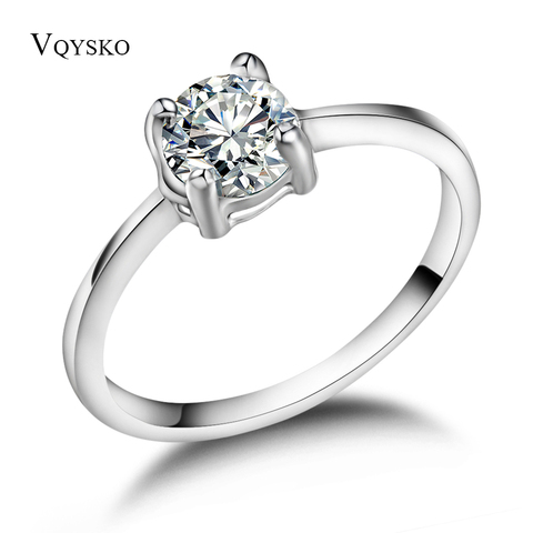 Crystal Ring Band Ring Titanium Wedding Engagement Anniversary Ring for Women Best Gift ► Photo 1/6