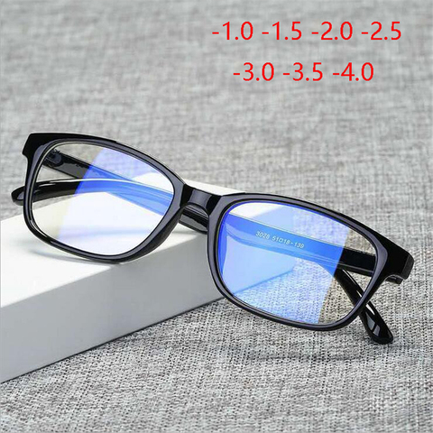 Anti-blue Light Women Men Myopia Glasses With Degree Fashion PC Blue Light Blocking Short-sighted Eyewear -1.0 -1.5 -2.0 To -4.0 ► Photo 1/6