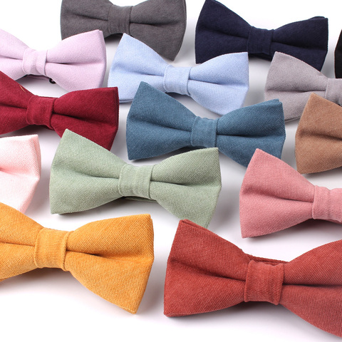 NEW Candy Color Men Bow Tie Classic Shirts Bowtie For Men Bowknot Adult Solid Color Bow Ties Butterfly Cravats Ties For Wedding ► Photo 1/6