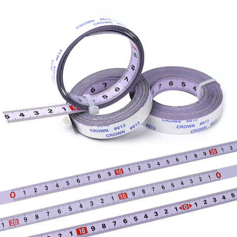 Self-Adhesive Tape Measure Metric 0.9M-10M Miter Track Measuring Tape Steel Ruler For T-track Router Saw Table Woodworking Tools ► Photo 1/6