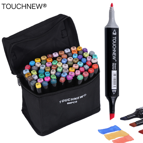 80/60/48 Colors Art Markers Brush Pen Sketch Alcohol Based Markers